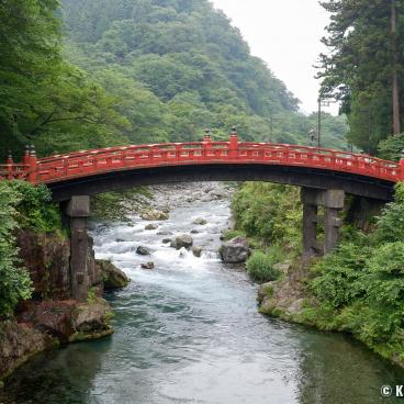 Nikko, Shinkyo Bridge in spring