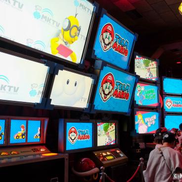 Super Nintendo World (USJ, Osaka), Screens for the game inside Mario Kart Koopa's Challenge attraction