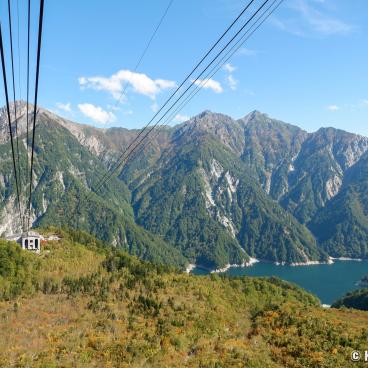 View on Kurobedaira from Tateyama Ropeway on the Alpine Route