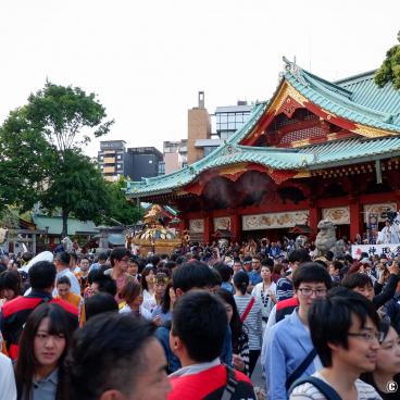 Kanda Matsuri, Procession in Kanda Myojin's grounds