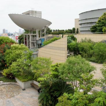 Namba Parks (Osaka), Terraces and view on the city