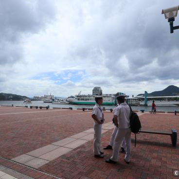 Sailors in the port of Sasebo (Nagasaki)