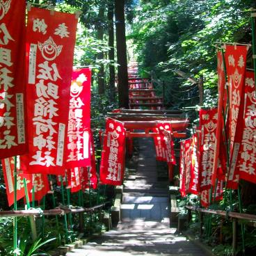 Sasuke Inari-jinja (Kamakura), Torii gates and banners 2