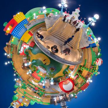 Super Nintendo World (USJ, Osaka), 360 night view of the park