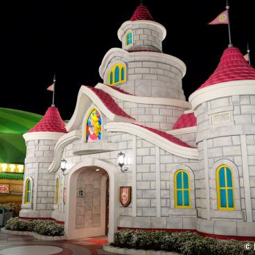 Super Nintendo World (USJ, Osaka), Night view on Princess Peach's Castle
