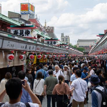 Sanja Matsuri (Tokyo), Nakamise-dori street during the festival in May
