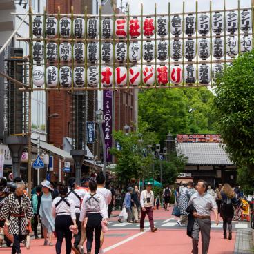 Sanja Matsuri (Tokyo), Streets of Asakusa during the festival