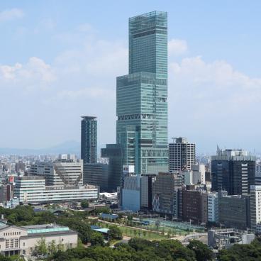 View on Abeno Harukas from Tsutenkaku Tower