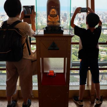 One of the seven lucky gods in Tsutenkaku Tower in Osaka