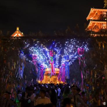 Tanabata no Yube festival in Osaka, Milky Way at Tenno-ji temple