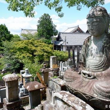 Konkai Komyo-ji, Buddhist cemetery and view on the temple