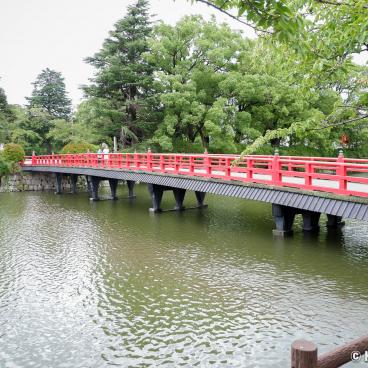 Odawara, Red bridge crossing the castle's moats
