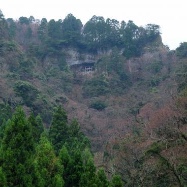 Sanbutsu-ji (Tottori), View on Nageire-do pavilion