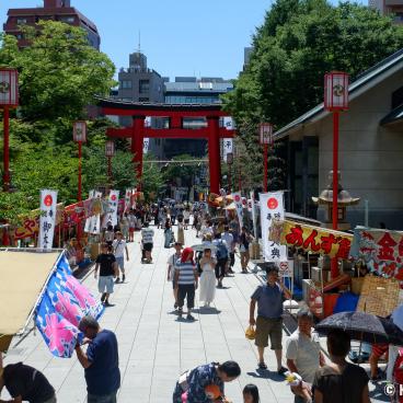 Tomioka Hachiman-gu, Main alley during Fukagawa Hachiman Matsuri in mid-August