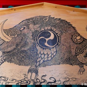 Tomioka Hachiman-gu, Decoration for the year of the boar (2019)