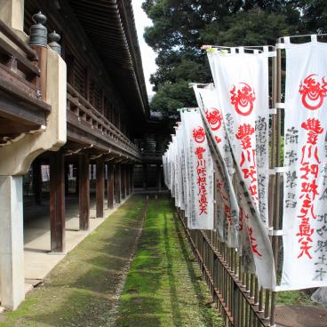 Toyokawa Inari (Aichi Prefecture), Banners along the main hall
