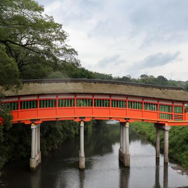 Kurehashi bridge in Usa Hachiman-gu shrine