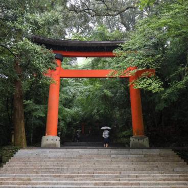 Usa-jingu in Kyushu, Great vermilion torii gate 2
