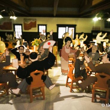 Museum of Yebisu Beer (Tokyo), Diorama celebrating Yebisu beer