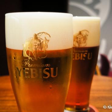 Museum of Yebisu Beer (Tokyo), Glasses of Yebisu beer