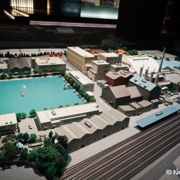 Museum of Yebisu Beer (Tokyo), Model scale of the former Yebisu district