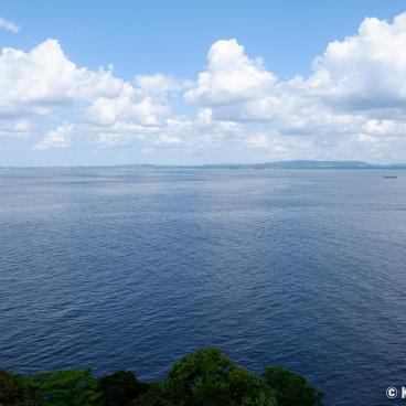 Yokosuka, Elevated view on Tokyo Bay from Kannonzaki Lighthouse