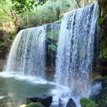 Nabegataki Falls (Kumamoto), View on the small pond