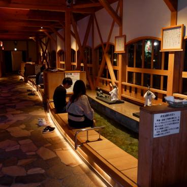 Ashiyu public foot bath in Awara Onsen (Fukui)