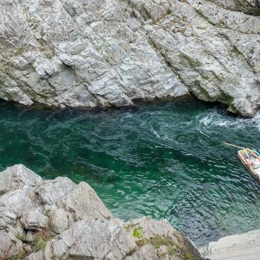 Oboke Koboke Gorges (Shikoku), View on the river from the boarding pier