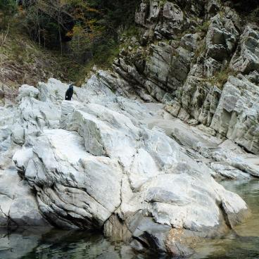 Oboke Koboke Gorges (Shikoku), Rocky banks of Yoshino river 3