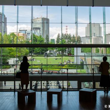 Tokyo Midtown (Akasaka), View on Midtown Garden and artwork Fragment n°5 by Florian Claar 