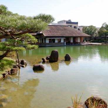 Yokokan Garden (Fukui), View on the Matsudaira's residence 2