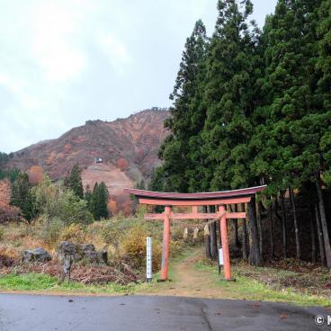 Oku Aizu (Tadami), Torii gate before Mitsuishi-jinja shrine