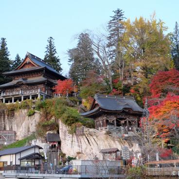 Oku Aizu (Yanaizu), View on Enzo-ji temple from the village