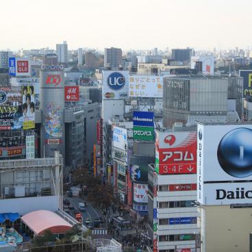 Shibuya Hikarie, View on Shibuya district (2012)