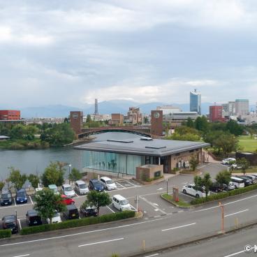 Toyama Prefectural Museum of Art and Design (TAD), View on Kansui canal