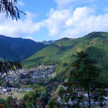 View on Hatonosu Valley and Japanese houses