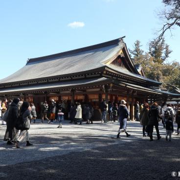 Ise Jingu, Kaguraden in Naiku inner shrine (Kotai-jingu) for Kenkoku-kinen-sai on February 11