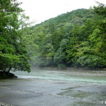 Ise Jingu, Mitarashi ablution site on the bank of Isuzu-gawa River in Naiku inner shrine (Kotai-jingu)