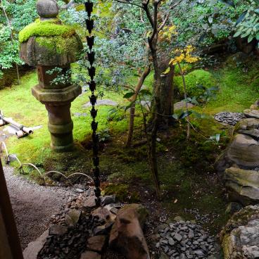 Ruriko-in, View on the temple's garden from the ground floor