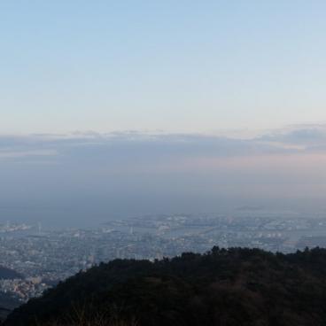 Mount Rokko (Kobe), Early morning panorama on Kobe port 2