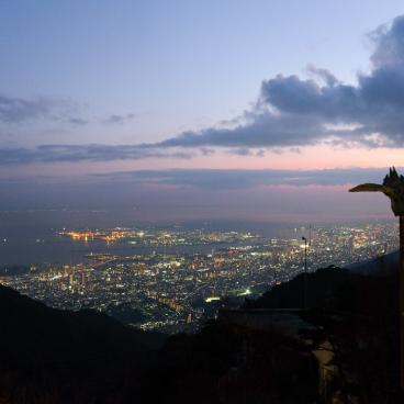 Mount Rokko (Kobe), Night panorama on Kobe port