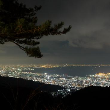 Mount Rokko (Kobe), Night panorama on Kobe port 2