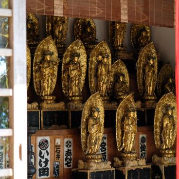 Chikubushima (Lake Biwa), Gilded statuettes of Kannon