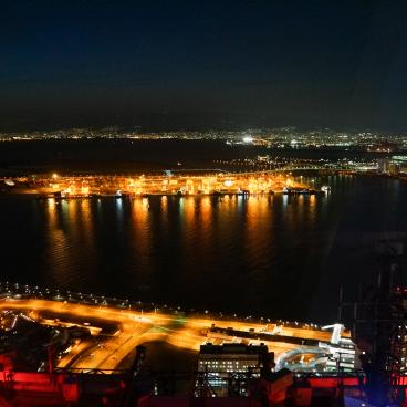 Cosmo Tower (Osaka), Night view on the port and the city from Sakishima Building Observatory 2