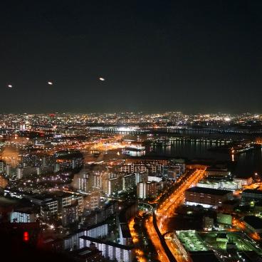 Cosmo Tower (Osaka), Night view on the port and the city from Sakishima Building Observatory 3