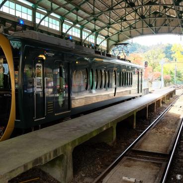 Station on Eizan train line (Keihan Electric Railway) serving the north of Kyoto