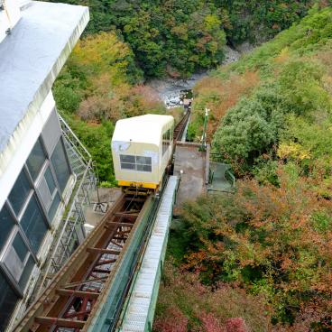 Iya Onsen (Shikoku), Cable car to access the rotenburo outdoor baths
