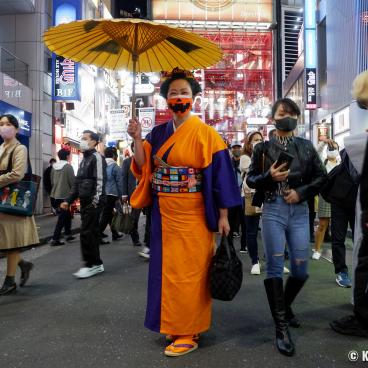 Shibuya (Tokyo), Geisha cosplay for Halloween