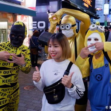 Shibuya (Tokyo), Minions cosplay for Halloween 2